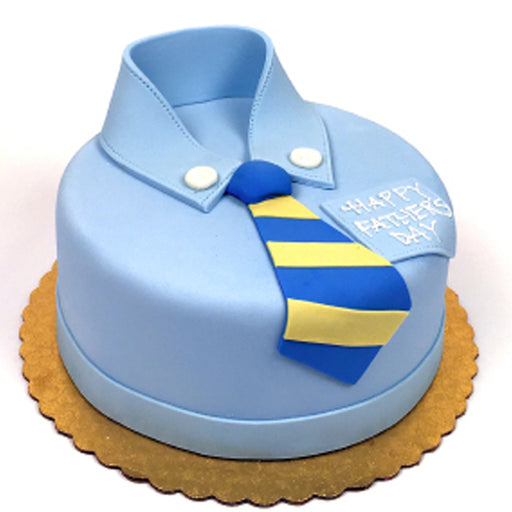 Blue Shirt Cake with Tie