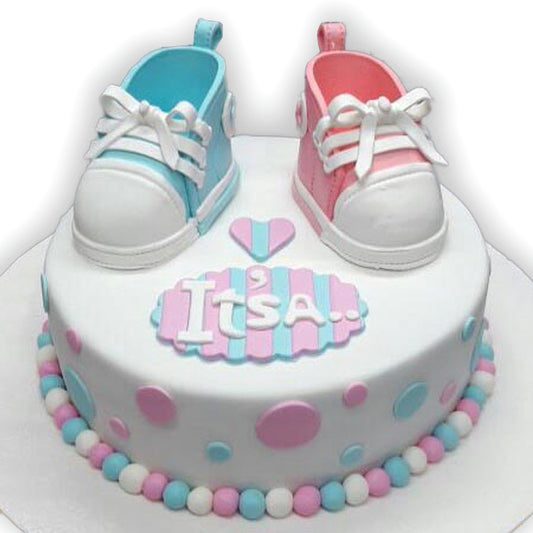 Baby Shower Shoe Cake