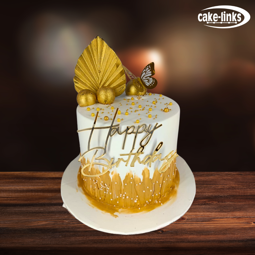 Golden Leaves Cake