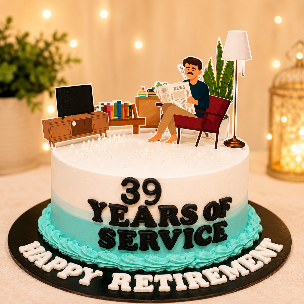 Happy retirement celebration cake