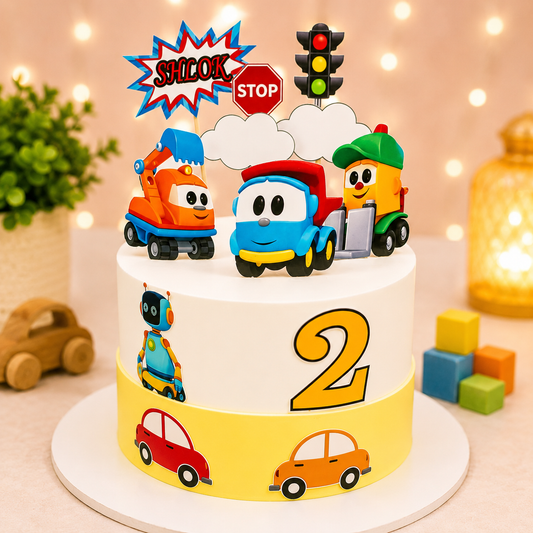 Bright and playful birthday cake