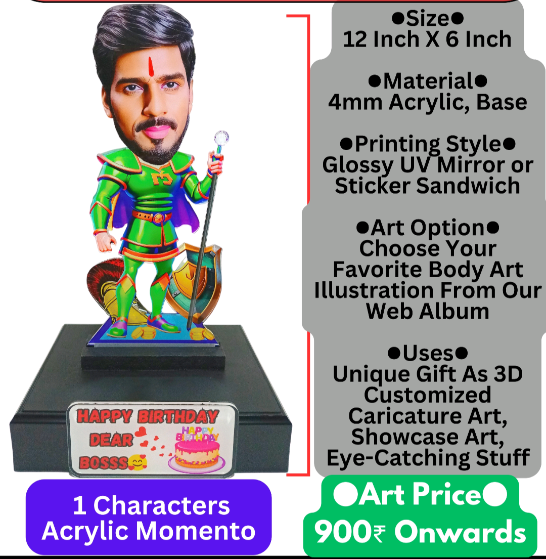 Single Character Acrylic TableTop Momento