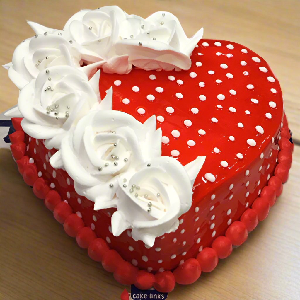 Red Heart Cake for Beloved Ones