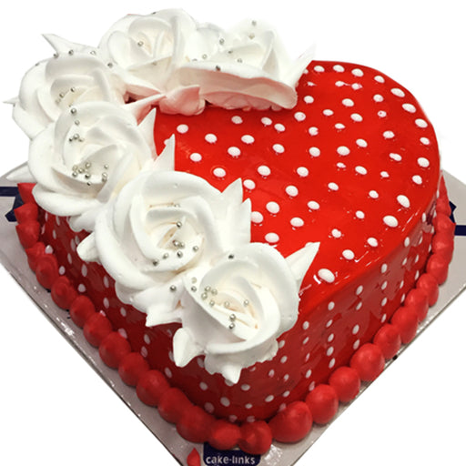 Red Heart Cake for Beloved Ones
