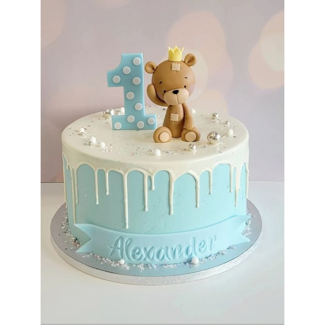 TEDDY BEAR 1ST BIRTHDAY CAKE