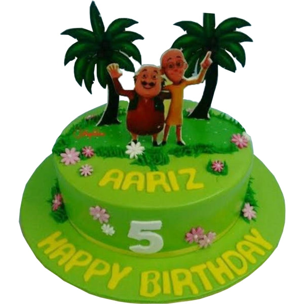 Eggless Motu Patlu Personalised Square Birthay Cake for Kids by CakeZone |  Gift Cartoon Cakes Online | Buy Now