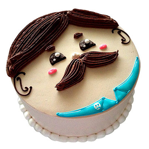 Mustache 3D Cake