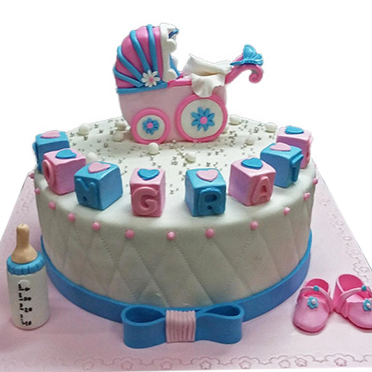 Baby Shower Fondant Cake