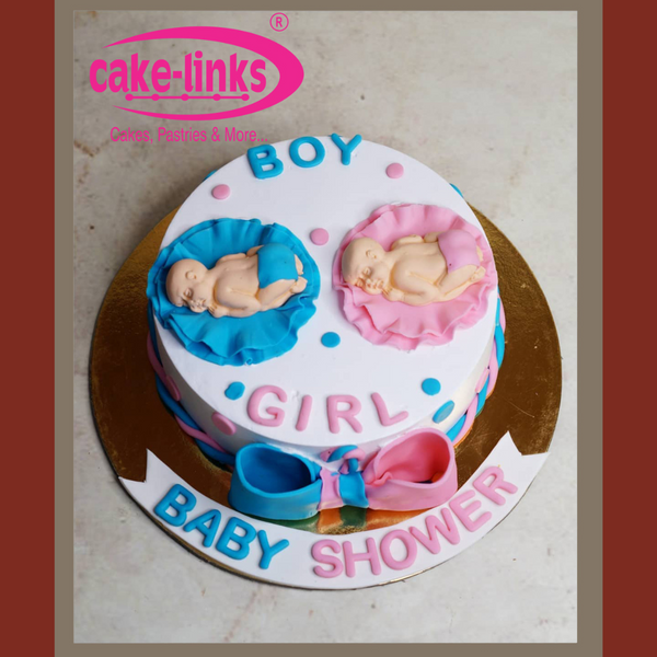 BABY SHOWER BOY AND GIRL CAKE — Cake Links