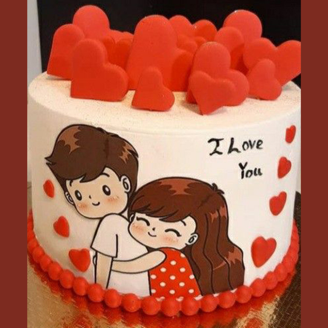 PRETTY COUPLE CAKE