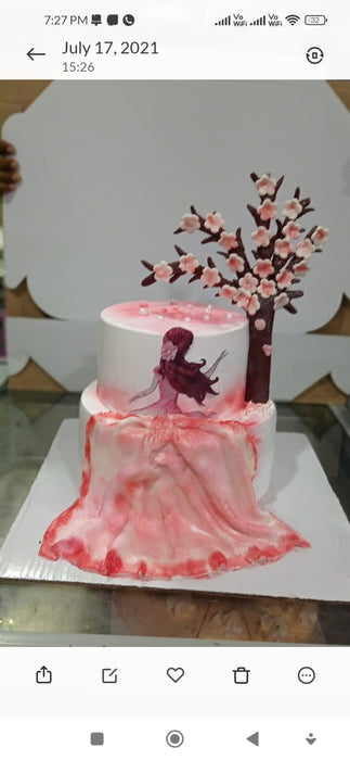 Pink Tree Dress Cake