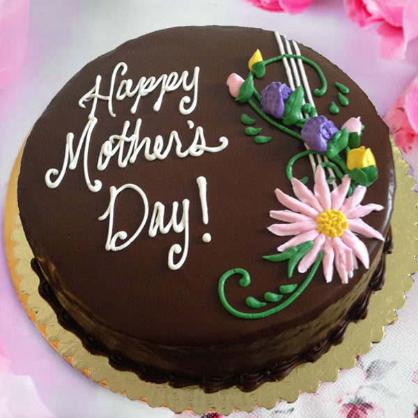 White Flower Mother's Day Cake - Happy mothers day cake designs